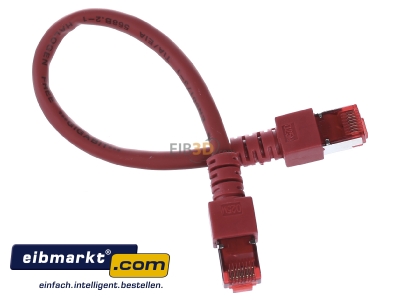 Ansicht oben links EFB-Elektronik EC6000 0,25m rtS/FTP Patchkabel Cat.6 2xRJ45 mit S/FTP 