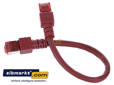 Ansicht oben rechts EFB-Elektronik EC6000 0,25m rtS/FTP Patchkabel Cat.6 2xRJ45 mit S/FTP 