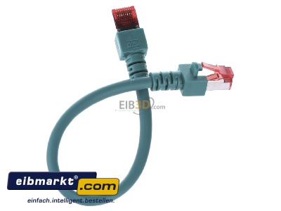 Top rear view EFB-Elektronik EC6000 0,25m gnS/FTP RJ45 8(8) Patch cord Cat.6 0,25m - 
