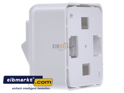Ansicht rechts Telegrtner H02000A0092 Modul-Aufnahme AP 80x80 2fach aws leer 