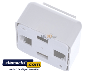 Ansicht oben hinten Telegrtner H02000A0092 Modul-Aufnahme AP 80x80 2fach aws leer 