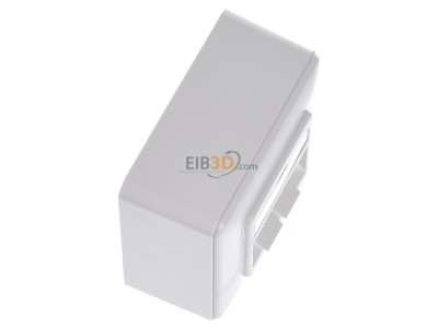 Ansicht oben links Metz TN E-DATmod-2AP-rws Anschlussdose, Cat.6A 2xRJ45,AP,rws 