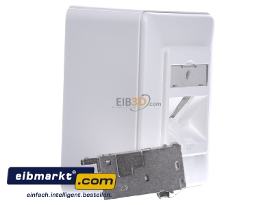 Ansicht links Metz Connect TN E-DATmod-1AP-rws Anschlussdose, Kat.6 1xRJ45,AP,rws 