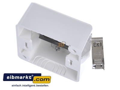 Ansicht oben hinten Metz Connect TN E-DATmod-1AP-rws Anschlussdose, Kat.6 1xRJ45,AP,rws 