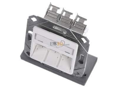 Ansicht oben vorne Metz TN E-DATmod-3Upk-rws Anschlussdose, Cat.6A 3xRJ45,Upk,rws 