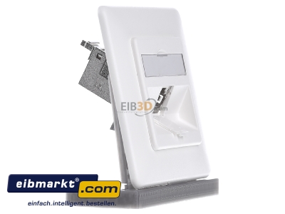 Ansicht links Metz Connect 1309111002-E-90 Anschlussdose, Cat.6A 1xRJ45,UP,rws TN E-DATmod-1UP-rws
