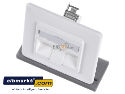 Ansicht oben vorne Metz Connect 1309111002-E-90 Anschlussdose, Cat.6A 1xRJ45,UP,rws TN E-DATmod-1UP-rws