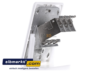 Ansicht rechts Metz Connect 1309131002-E-90 Anschlussdose, Cat.6A 3xRJ45,UP,rws TN E-DATmod-3UP-rws