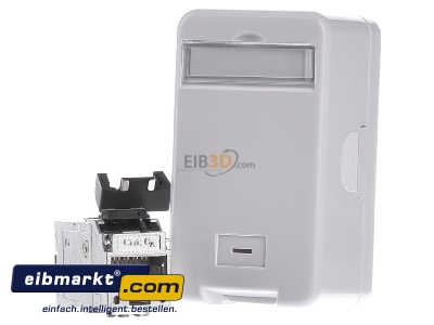Front view Metz Connect REG-APL C6Amodul 180 RJ45 8(8) jack 
