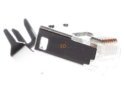 Ansicht links Telegrtner J00026A0165X RJ45-Stecker Cat.6 geschirmt 8-pol. 