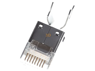 Ansicht oben vorne Telegrtner J00026A0165X RJ45-Stecker Cat.6 geschirmt 8-pol. 