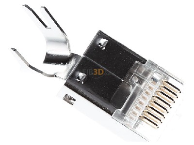 Ansicht oben links Telegrtner J00026A0165X RJ45-Stecker Cat.6 geschirmt 8-pol. 