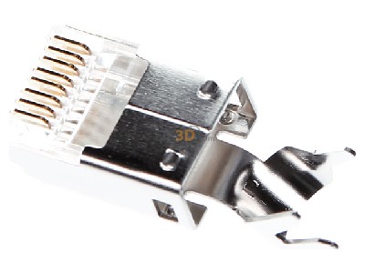 Ansicht oben rechts Telegrtner J00026A0165X RJ45-Stecker Cat.6 geschirmt 8-pol. 