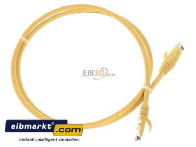 Ansicht oben links Telegrtner L00000A0295 Patchkabel U/UTP C.6,1,0m MP8 250,LSZH,gb,1:1 