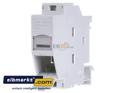 Front view Metz Connect 1309428103-E RJ45 8(8) Data outlet grey 
