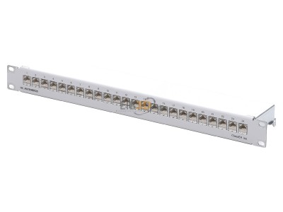 View up front Rutenbeck PP-ClassEA iso-24/1 Patch panel copper 24x RJ45 8(8) 
