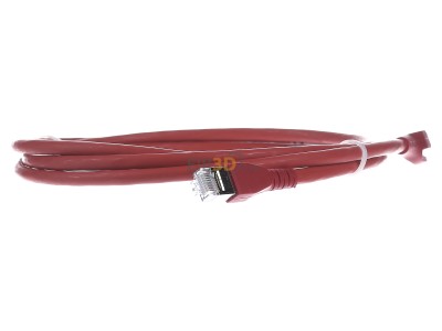 Ansicht links CommScope/AMP Netconn TN-6000A rt 1,5m Patchkabel Kat.6A S/FTP RJ45/RJ45, rot 