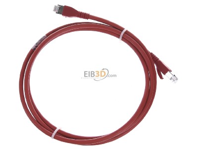 Ansicht oben hinten CommScope/AMP Netconn TN-6000A rt 1,5m Patchkabel Kat.6A S/FTP RJ45/RJ45, rot 