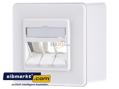 Frontansicht Metz Connect 130B10D30002-E Anschlussdose leer AP 3x rws 43mm 