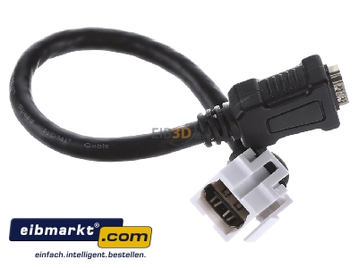 Ansicht oben links Rutenbeck KMK-HDMI KP rw Kommunikationsadapter Keystone 