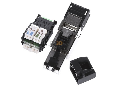 Ansicht oben vorne Rutenbeck US-Cat.6A iso B Universalstecker RJ45 