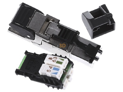 View top left Rutenbeck US-Cat.6A iso B RJ45 8(8) plug 
