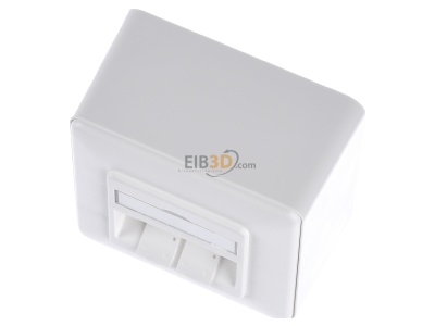 Ansicht oben vorne Metz Connect 130B20D20002KE Keystone Dose AP 2Port leer rws 