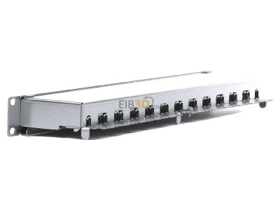 View on the right Rutenbeck PP-Cat.6A iso-24/1 Patch panel copper 24x RJ45 8(8) 
