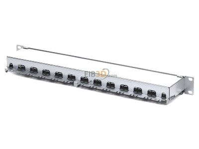 Top rear view Rutenbeck PP-Cat.6A iso-24/1 Patch panel copper 24x RJ45 8(8) 
