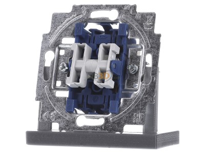 Front view Busch Jaeger 2400/5 US Series switch flush mounted blue 
