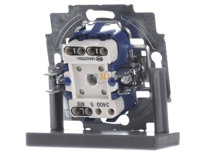 Back view Busch Jaeger 2400/5 US Series switch flush mounted blue 
