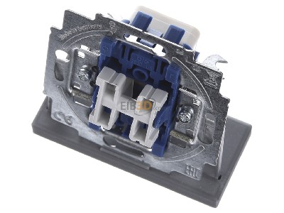 View up front Busch Jaeger 2400/5 US Series switch flush mounted blue 
