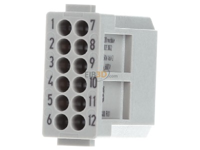 Frontansicht Harting 09 14 012 3002 Han DD-Modul Han crimp male 
