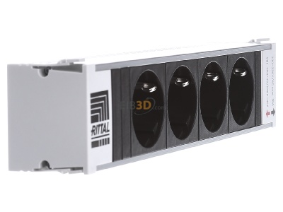 Ansicht links Rittal DK 7856.100 Einsteckmodul 4xSchuko (D) 