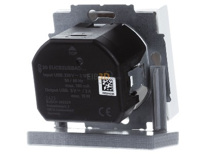 Back view Busch Jaeger 20 EUCB2USBAC-84 Socket outlet 
