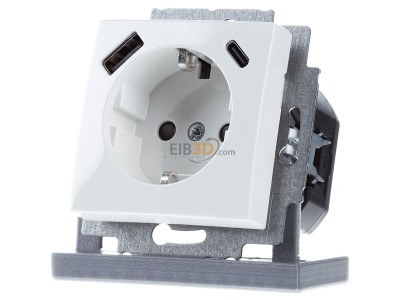 Frontansicht Busch Jaeger 20 EUCB2USBAC-914 SCHUKO Steckdose USB-A+C 