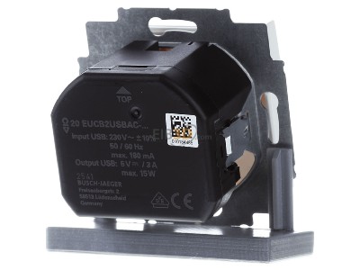 Ansicht hinten Busch Jaeger 20 EUCB2USBAC-914 SCHUKO Steckdose USB-A+C 