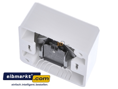 Top rear view Metz Connect E-DATC6 8(8)APrws RJ45 8(8) Data outlet Cat.6 white
