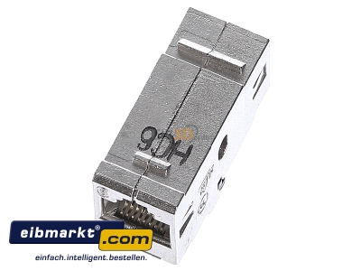 Ansicht oben vorne Metz Connect 1309A0-I RJ45-Kupplung Cat.6 