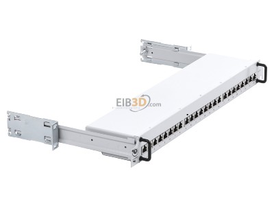 Ansicht oben links Brand-Rex 12448VB Verteiler-19''WAEG6V 24f. RJ45 1HE Cat6 8p.lgr 