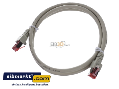 Ansicht oben vorne EFB-Elektronik EC6000 1m gr S/FTP Patchkabel Cat.6 2xRJ45 mit S/FTP 