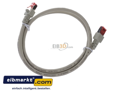 Ansicht oben hinten EFB-Elektronik EC6000 1m gr S/FTP Patchkabel Cat.6 2xRJ45 mit S/FTP 