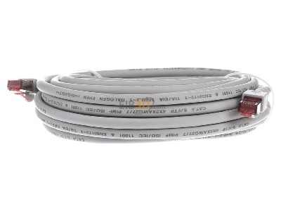 Front view EFB-Elektronik EC6000 10m gr S/FTP RJ45 8(8) Patch cord Cat.6 10m 
