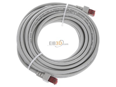 Ansicht oben links EFB-Elektronik EC6000 10m gr S/FTP Patchkabel Cat.6 2xRJ45 mit S/FTP 