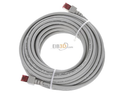 Ansicht oben rechts EFB-Elektronik EC6000 10m gr S/FTP Patchkabel Cat.6 2xRJ45 mit S/FTP 