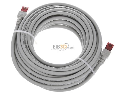 Ansicht oben hinten EFB-Elektronik EC6000 10m gr S/FTP Patchkabel Cat.6 2xRJ45 mit S/FTP 