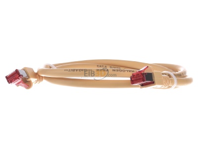 Frontansicht EFB-Elektronik EC6000 1m ge S/FTP Patchkabel Cat.6 2xRJ45 mit S/FTP 