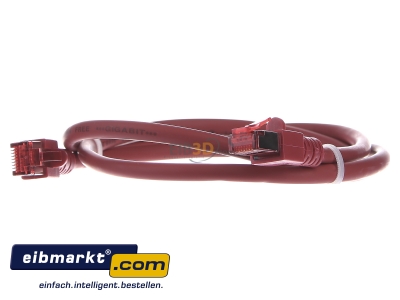 Frontansicht EFB-Elektronik EC6000 1m rt S/FTP Patchkabel Cat.6 2xRJ45 mit S/FTP 