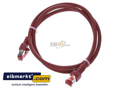 Ansicht oben vorne EFB-Elektronik EC6000 1m rt S/FTP Patchkabel Cat.6 2xRJ45 mit S/FTP 