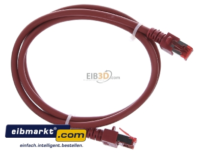 Ansicht oben links EFB-Elektronik EC6000 1m rt S/FTP Patchkabel Cat.6 2xRJ45 mit S/FTP 
